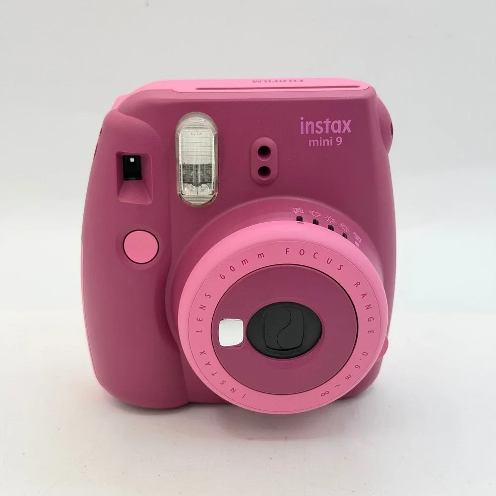 Fujifilm Instax Mini 9 Instant Camera Purple Pink Two-Tone Bundle with Case New